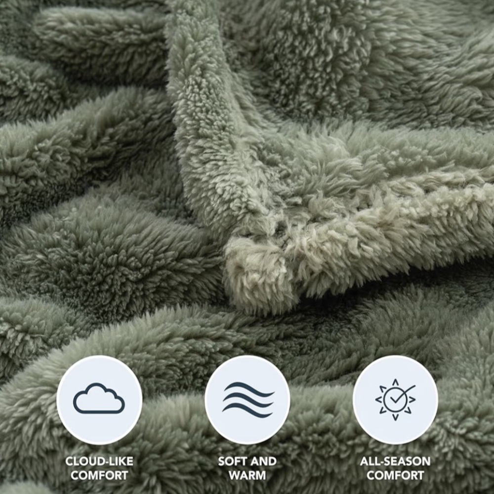 NIP Berkshire Velvetloft Extra Fluffy Faux Fur Throw Blanket - Picture 8 of 8